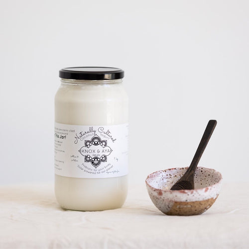 probiotic rich coconut yogurt packaged n clean inert glass